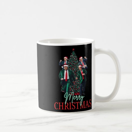 Mug Danser Trump Père Noël Joyeux Noël à la maison de  (Droite)