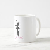 Mug Danseur de ballet noir Silhouette personnalisée (Devant droit)