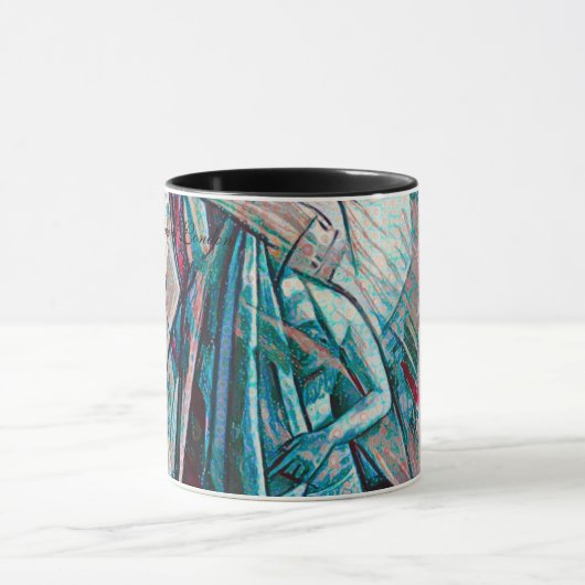 Mug Danseur de ventre Art Déco Cubiste (Centre)