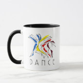Mug Danseurs abstraits dansant - Œuvre d'art pour amat (Gauche)