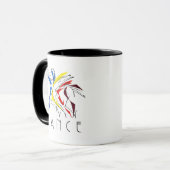 Mug Danseurs abstraits dansant - Œuvre d'art pour amat (Devant gauche)
