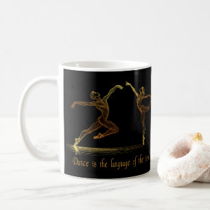 Mug Danseurs de ballet gracieux dans l'élégant or Line