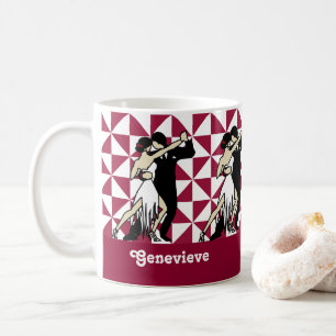 Mug Danseurs de tango Vintages géométriques