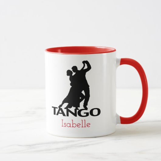 Mug Danseurs Tango Salle de bal Silhouette Personnalis (Droite)