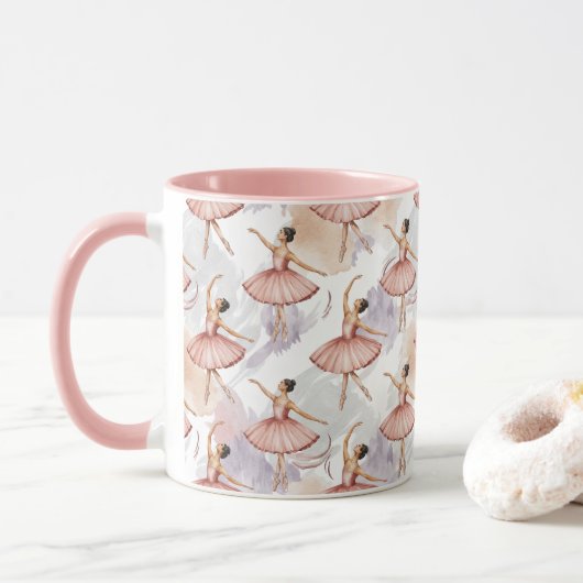 Mug Danseuse de ballet Casse-Noisette arbre de Noël (Avec donut)