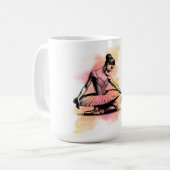 Mug Danseuse de ballet dansant en couleur  (Devant gauche)