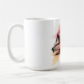 Mug Danseuse de ballet dansant en couleur  (Gauche)