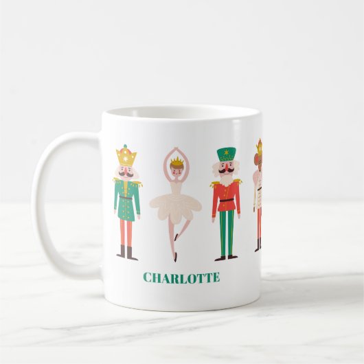 Mug Danseuse de Casse-Noisette de Noël festive  (Gauche)