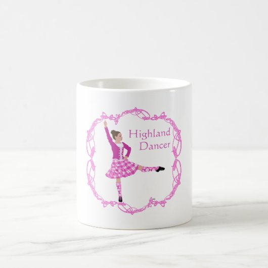 Mug Danseuse des Highlands écossais Motif celtique Ros (Centre)