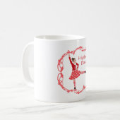 Mug Danseuse des Highlands écossais Noeud celtique Rou (Devant gauche)