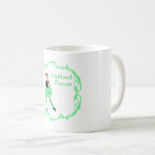 Mug Danseuse des Highlands écossais Nœud celtique Vert (Devant droit)
