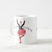 Mug Danseuse écossaise des Highlands Rouge et Noir (Devant gauche)