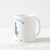 Mug Danseuse Irlandaise Soft Shoe en Bleu (Devant droit)