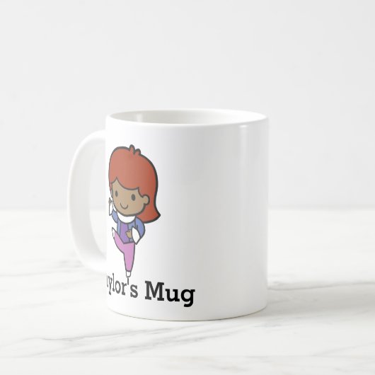 Mug Danseuse mignonne, jazz / ballet (Devant gauche)