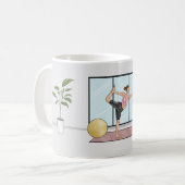 Mug Danseuse Pose Yoga Natarajasana Avec Nom Personnal (Devant gauche)