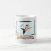 Mug Danseuse Pose Yoga Natarajasana Avec Nom Personnal (Centre)