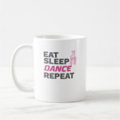 Mug Danseuse pour danser Enseignant Manger Dormir Dans (Gauche)