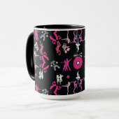 Mug Danseuse rose Motif Décor Maison (Devant gauche)