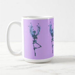 Mug Danseuse squelette aux flammes bleues Art violet