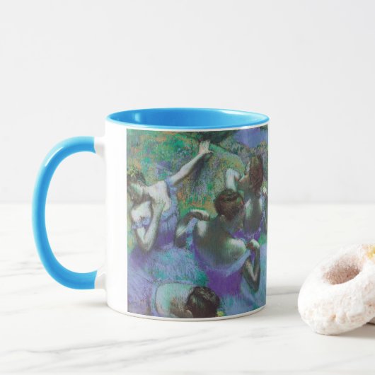 Mug Danseuses bleues par Edgar Degas, Impressionnisme  (Avec donut)