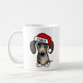 Mug Dappel Dachshund Père Noël Cute Dog Nom Personnali (Gauche)