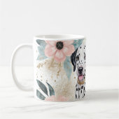 Mug Dapper Élégance dalmate et florale (Gauche)