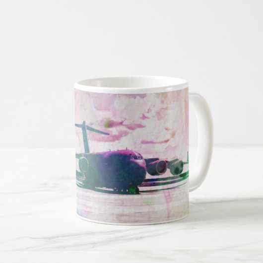 Mug d'aquarelle C-17A Globemaster III (Devant droit)