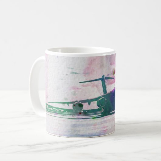 Mug d'aquarelle C-17A Globemaster III (Devant gauche)