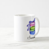 Mug d'aquarelle couleur Macaron personnalisé (Devant droit)