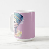 Mug d'aquarelle Queen Nefertiti - Art égyptien (Devant gauche)