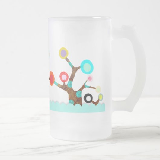 Mug d'arbre coloré blanc (Droit)