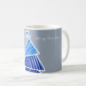 Mug d'arbre de Noël bleu et souple (Devant droit)