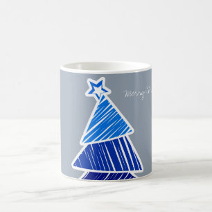 Mug d'arbre de Noël bleu et souple