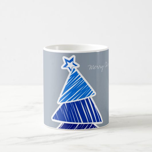 Mug d'arbre de Noël bleu et souple (Centre)