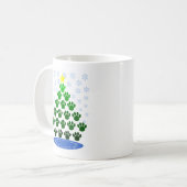 Mug d'arbre de Noël Empreintes de pattes (Devant gauche)