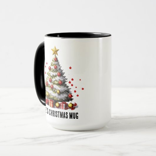 Mug d'arbre de Noël personnalisé pour les femmes (Devant gauche)