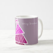 Mug d'arbre de Noël rose pâle (Devant droit)
