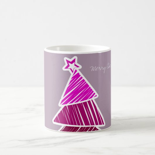 Mug d'arbre de Noël rose pâle (Centre)