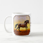 Mug Dark Bay Stallion Horse Galloping (Gauche)
