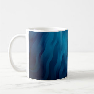 Mug Dark BLUE background with lines. Colorful illustra