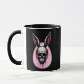 Mug Dark Bunny Skull – Gothic Style - caneca (Gauche)
