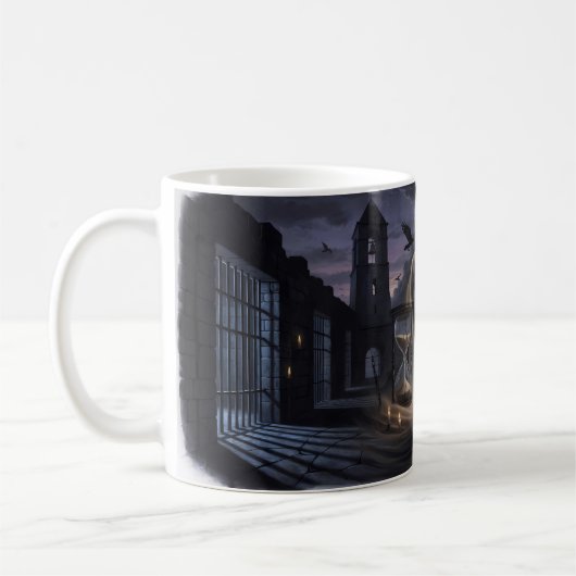 Mug Dark Gothic Raven 'Que Ton Nom Soit Sanctifié' (Gauche)