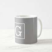Mug Dark Gray White Framed (Devant droit)