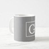 Mug Dark Gray White Framed (Devant gauche)
