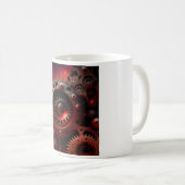 Mug Dark Orange Steampunk Mandelbrot Fractal (Devant droit)