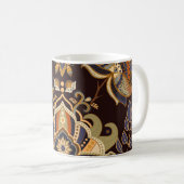 Mug Dark Paisley : Floral Indian Seamless. (Devant droit)