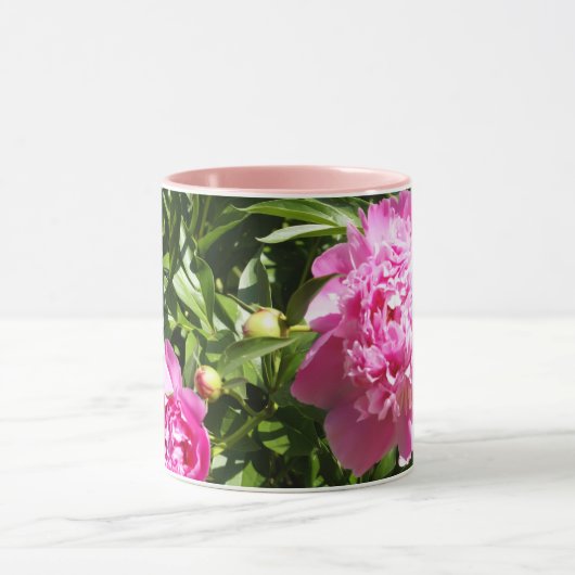 Mug Dark rose peonies (Centre)