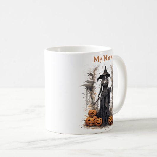 Mug Dark Shadow Queen : Halloween Witch Customisée Cou (Devant droit)