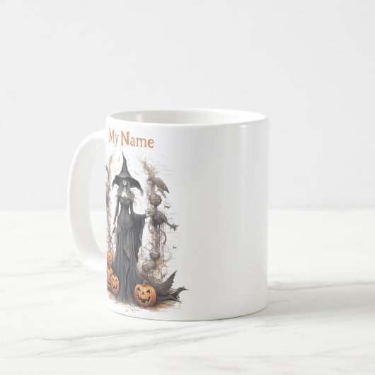 Mug Dark Shadow Queen : Halloween Witch Customisée Cou (Devant gauche)