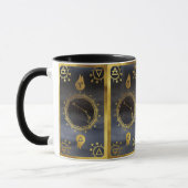 Mug Dark Zodiac Tarot : Bélier Noir & Or (Gauche)